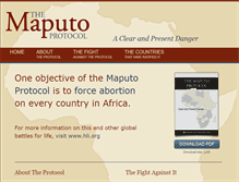 Tablet Screenshot of maputoprotocol.com